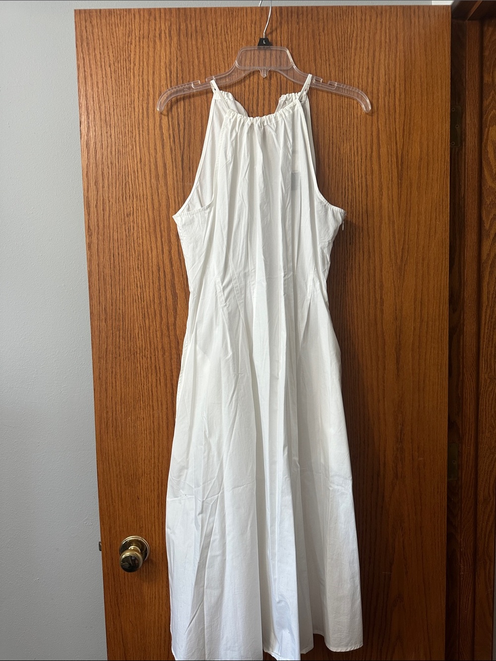 Banana Republic White Halter Maxi Dress